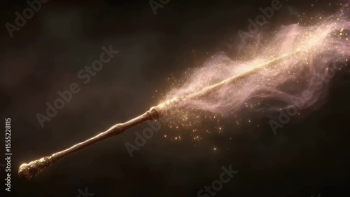 Magic wand glowing particles
