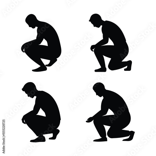 vector silhouettes of people