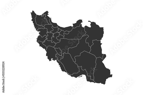 Iran simple vector map. Iran map country.