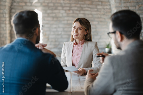 Business people have negotiation on a meeting