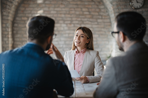 Business people have negotiation on a meeting