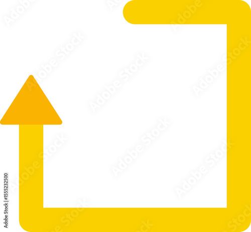 Arrow vector forming a closed square shape with directional corners along each edge.