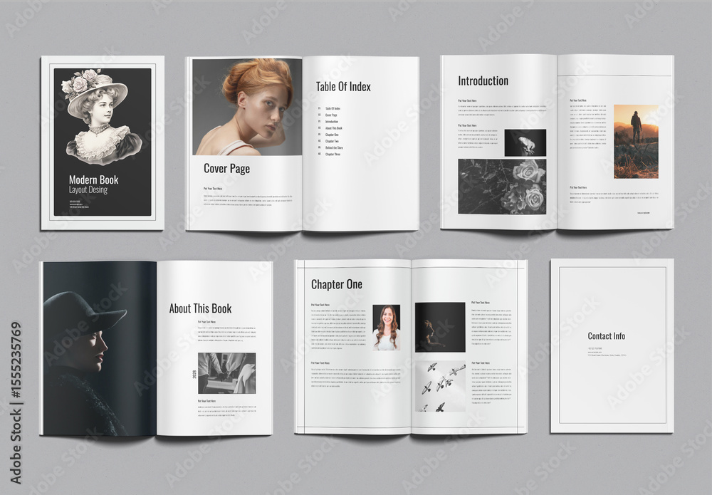 Modern Book Layout Design Stock Template | Adobe Stock