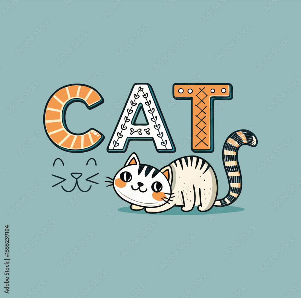 Fototapeta premium Cat lover custom typography t-shirt design vector illustration, purrfect love cat t-shirt design template for Valentine's day