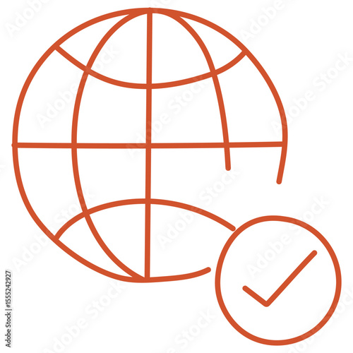 Globe icon, Connected World Bridging Borders Through Innovation, Global Vision Expanding Horizons Across Continents, Global Perspective, Connected World, vector