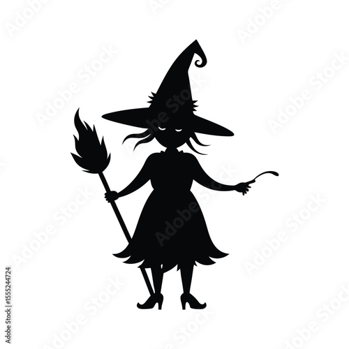 witch on a white background