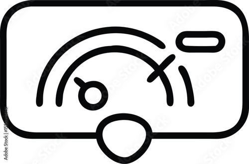 White isolated vector medical healthcare equipment, a stethoscope with a blue heart icon, alongside black music headphones symbols on square, round, and metal internet buttons