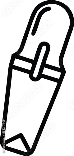 Vector Illustration of a Cocktail Shaker Outline Icon Design