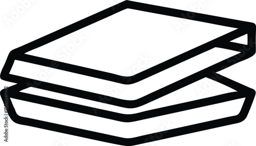 Vector Illustration Stack of Papers Icon, Document Organization, File Management, Office Supplies, Paperwork