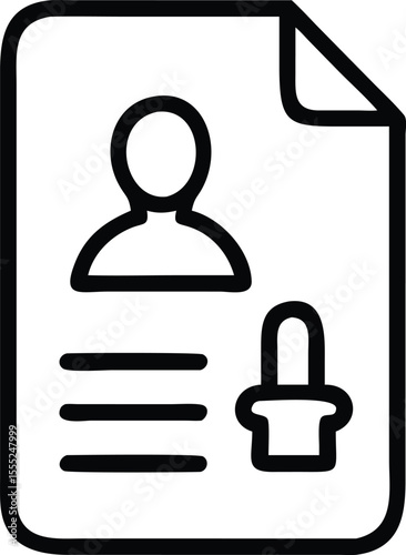 Essential Guide to Creating a Professional Resume Outline Icon for Recruitment File