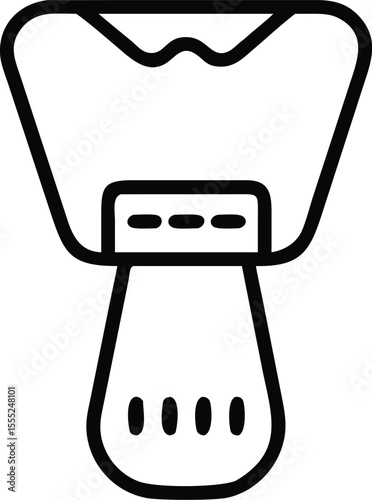 Vector Illustration of a Scanner Icon Outline Style, No Fill, EPS Format