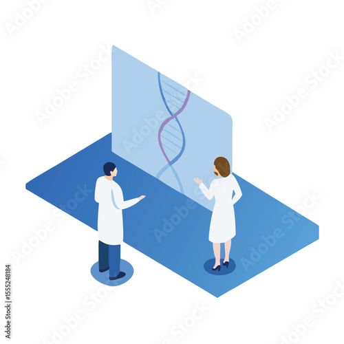 Futuristic biotechnology laboratory with advanced features vector art design 