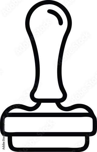 Vector Illustration of a Stamp Pad Icon Perfect for Office, Business, and Stationery Designs