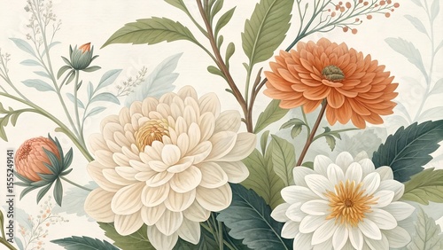 illustration featuring a close up look at beautiful
