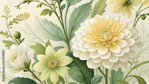 illustration featuring a close up look at beautiful