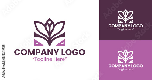 Modern and Elegant Logo Design for Corporate Branding and Identity Development in Purple Color