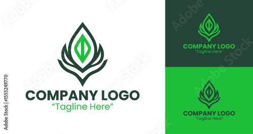 Dynamic and Modern Green Logo Design for Business Identity and Branding Purposes