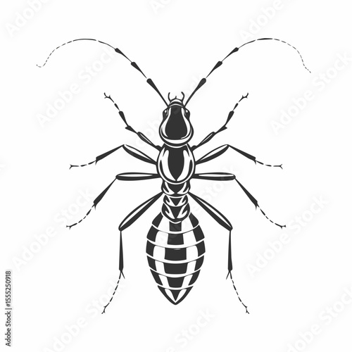 Termite Vector Images. Termite Minimalist Vector Design on white background.
