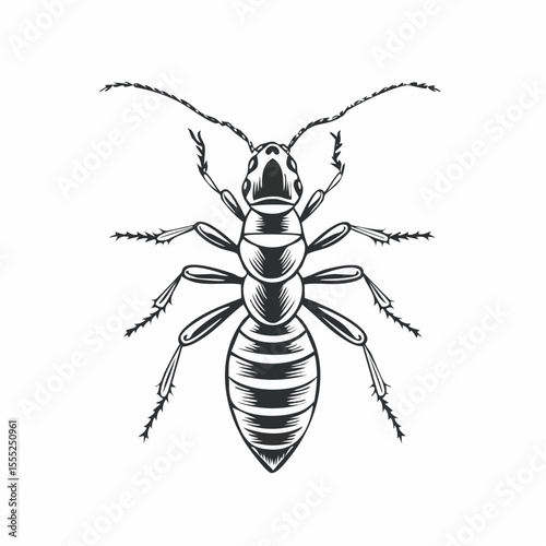 Termite Vector Images. Termite Minimalist Vector Design on white background.