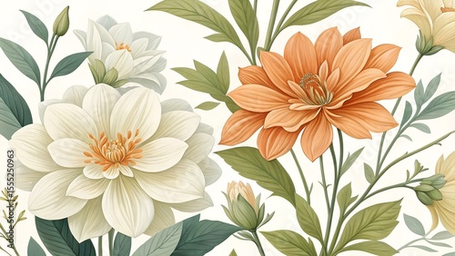 illustration featuring a close up look at beautiful