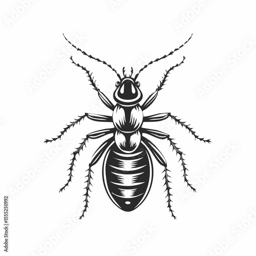 Termite Vector Images. Termite Minimalist Vector Design on white background.