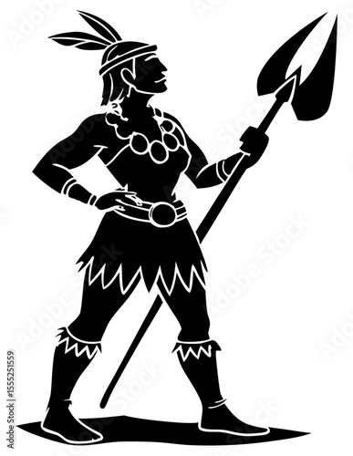 vector illustration of a warrior
