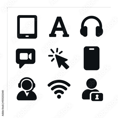 Public Service Icons. Solid, filled icons set of public service maps: police station, fire department,