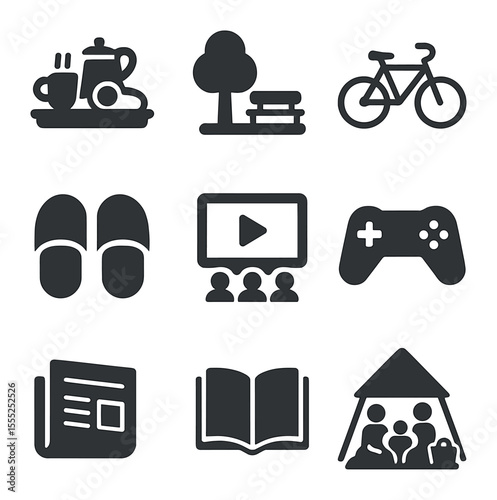 Commodities Trading Icons. Outline icon set of commodities trading: gold bar, crude oil barrel, wheat grain,