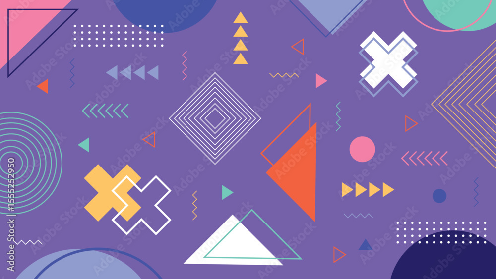 Purple Abstract Memphis Background Purple Abstract Memphis Background