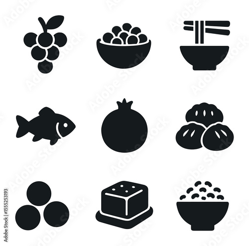 Internal Mobility Icons. Solid, filled icons set of internal mobility: promotion arrow, transfer icon, open