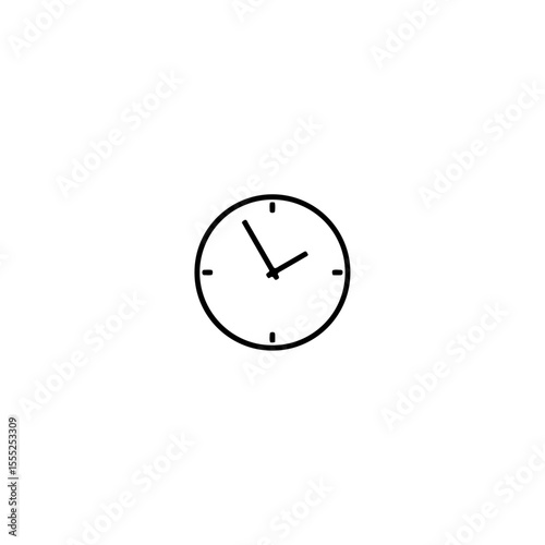 Clock icon flat vector design.