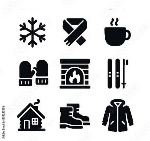 Website Construction Icons. Solid, filled icons set of website under construction: wrench icon, site preview,
