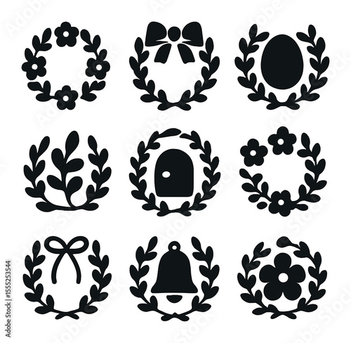 Early Access Icons. Solid, filled icons set of early access: unlock icon, early bird badge, exclusive key, pre