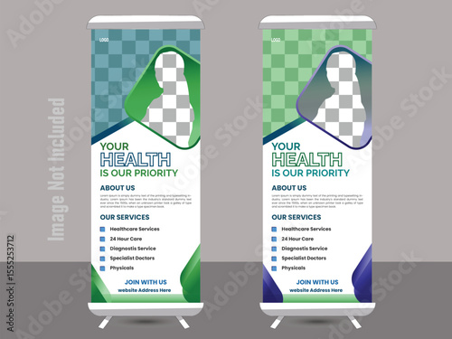 Creative Medical Roll up Banner Design Templated