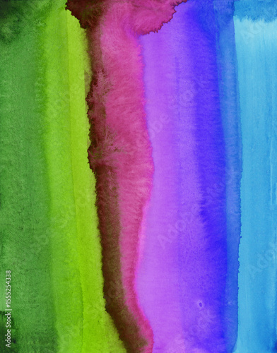 Bright painted watercolor rainbow texture. Hand drawn background with text place