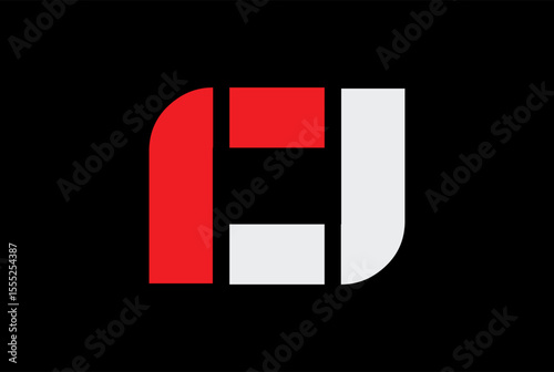 RJ OR JR initial letter logo vector illustration - RJ vector logo illustration.