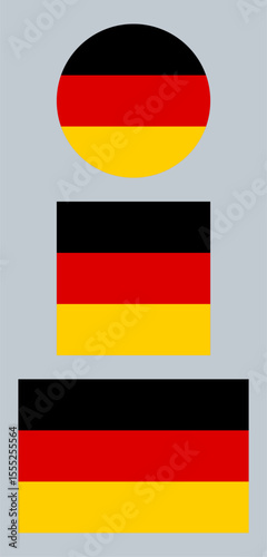 
Germany Flag – Vector Illustration on Gray Background