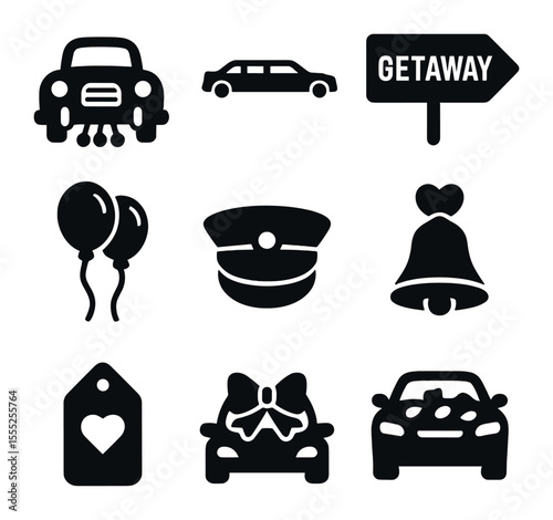 Community Icons Grid. Solid, filled icons set of community-based startup: handshake icon, forum badge, shared
