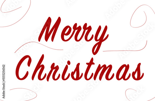 Merry Christmas design on transparent background