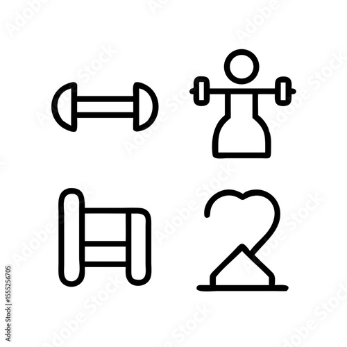 fitness icon set