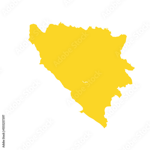 Map of Bosnia and Herzegovina, sign silhouette. World Map Globe. Vector Illustration isolated on white background. Europe continent.
