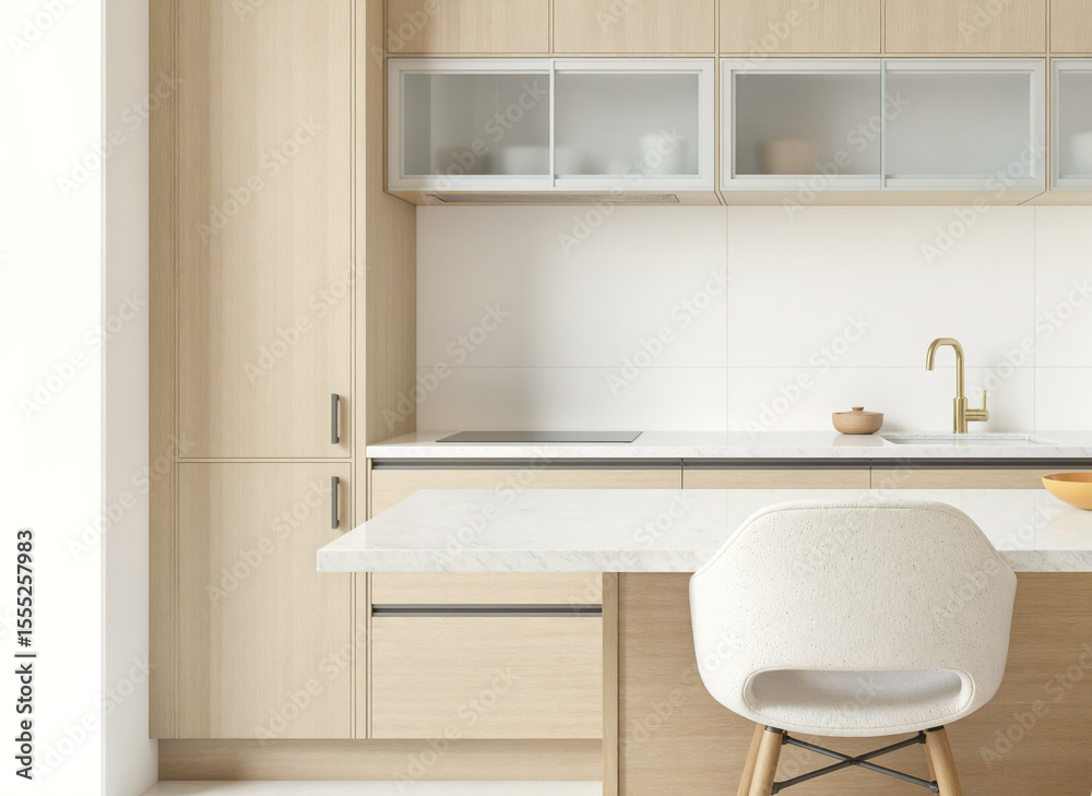 Fototapeta premium minimalist kitchen interior