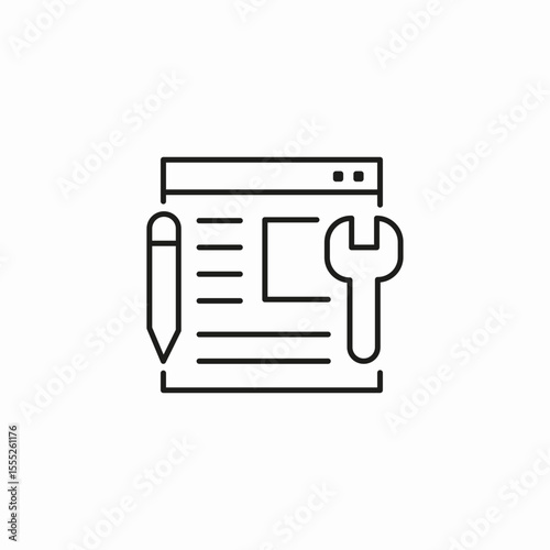 browser development tools icon sign vector