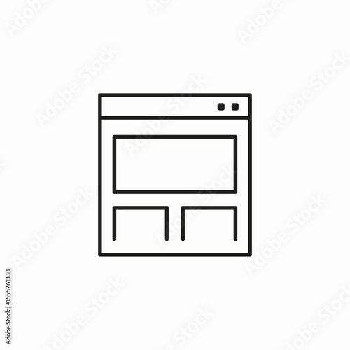 browser layout design icon sign vector