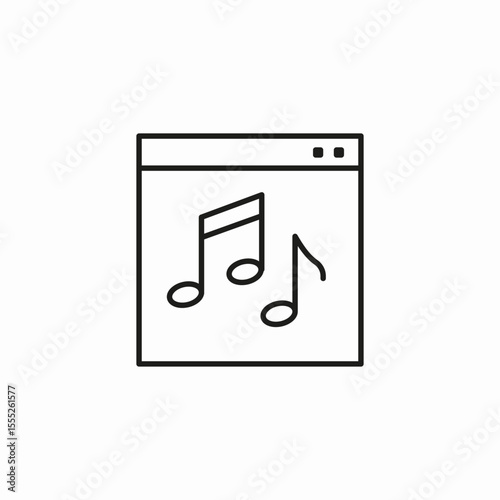 browser music notes icon sign vector