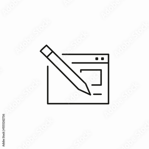 content writing page icon sign vector