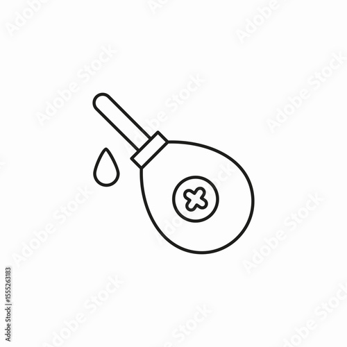 ear syringe medicine icon sign vector