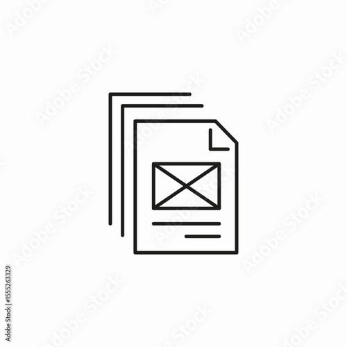 email document stack icon sign vector