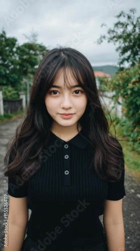 Portrait of a beautiful young asian woman