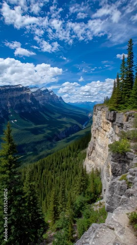 A beautiful timelapse of clouds moving over a majestic mountain valley